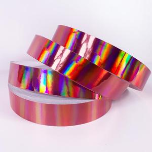 High Gloss Rainbow Iridescent Holographic Tape Roll Wholesale Prism Foil Decorative Tape for Luxury Packaging and Label Design - Product Image 2