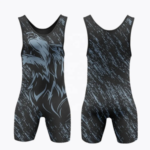 Professional Customizable Printed Plus Size Reversible Wrestling Singlet High Quality Soft Stretch Fabric Moisture Wicking - Product Image 2