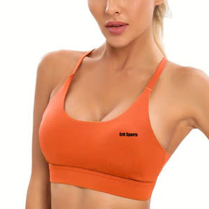 เสื้อชั้นในออกกำลังกายสำหรับผู้หญิง แบบซัพพอร์ตสูง ระบายอากาศได้ดี ผลิตจากผ้าสแปนเด็กซ์/ไนลอน พร้อมโลโก้ด้านหน้า ปรับแต่งได้ ชุดออกกำลังกาย ราคาประหยัด - Product Image 3