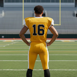 Maillot de football américain unisexe respirant, bicolore, personnalisable par sublimation, 100 % polyester, séchage rapide – Meilleures ventes - Product Image 3