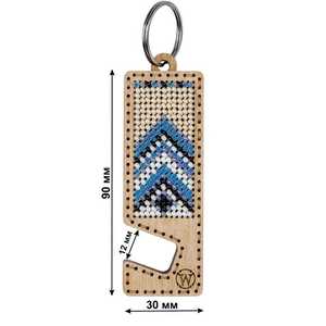 DIY Beaded <b>Keychain</b> Phone Holder Kit | Embroidery Kit on Wood | Unique Gift for Men and Women - Product Image 2