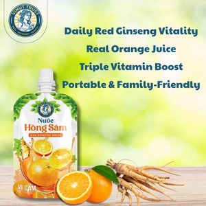 เครื่องดื่มโสมแดงผสมน้ำส้ม ขนาด 150 มล. แบบซอง ยี่ห้อ VINUT TRUST - Product Image 3