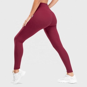 Ensemble de yoga en gros pour femmes, ensemble de sport 2 pièces, vêtements de fitness avec fermeture T-line, ensemble maron foncé pour l'exercice - Product Image 6