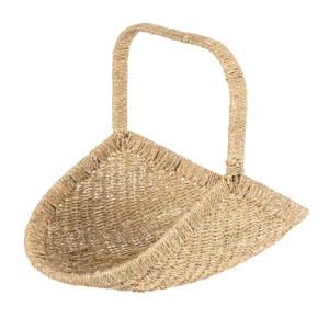 Cesta de flores de junco tejida con asa desmontable, cesta de almacenamiento hecha a mano, venta al por mayor, ecológica, hecha en Vietnam - Product Image 1