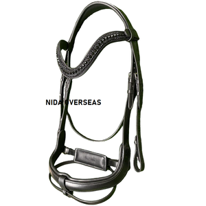 Premium Quality NIDA Brand Softy Leather Padding Horse Bridle Anatomic Jumping Equipment Solid S.S Buckle Model NIDA-JB25 for - Product Image 2