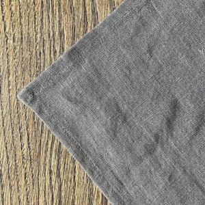 100% serviettes en lin avec lettres brodées et bord festonné napperon serviettes en tissu de lin et accessoires - Product Image 5