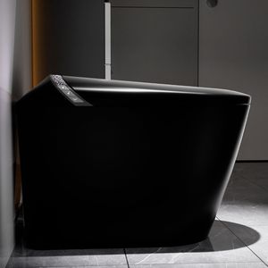 Nero opaco Smart wc da notte stellata Display a LED Auto-aperto/chiuso del sedile sensore acqua calda asciugatrice Design moderno bagno Bidet - Product Image 3