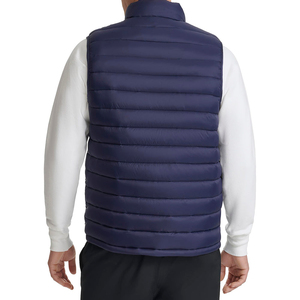 Gilet matelassé en polaire bleu marine à col montant pour homme GENERSA SPORTS, rembourrage en polyester, fermeture éclair, vêtement d'extérieur décontracté pour l'hiver - Product Image 2