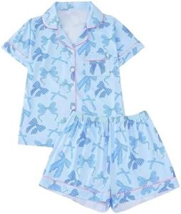 Pyjama doux pour femmes, pyjama court à manches courtes pour filles, ensemble 2 pièces, vêtements de nuit pour femmes - Product Image 3