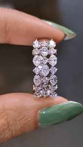 Anillo sorpresa con diamantes cultivados en laboratorio de corte marquise y redondo para mujer, oro macizo de 14 quilates, regalo de aniversario de boda, joyería fina para mujer - Product Image 2