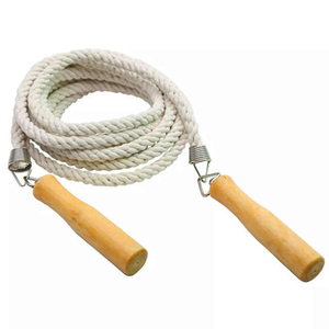 Corde à sauter en coton réglable et lestée pour femmes, adultes et enfants, pour l'exercice physique et le fitness - Product Image 1
