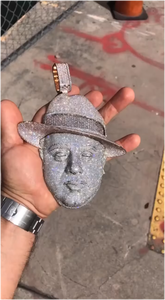 Colgante Personalizado con Diamantes Moissanite VVS, Plata de Ley S925, Estilo Hip Hop, Regalo de Halloween, Joyería con Diseño 3D - Product Image 1