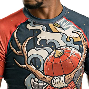 Wholesale Customized Anti-UV Breathable Quick Dry <b>Compression</b> MMA Rash Guard Digital Printed Custom Design Custom Color Logo - Product Image 6