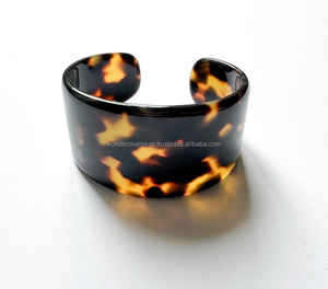 Nueva moda mejor calidad joyería de resina de lujo negro claro brazalete pulseras para mujeres de exportador indio - Product Image 5