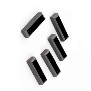 ควอตซ์สีดำธรรมชาติขนาด 7x24 มม. ทรงสี่เหลี่ยมแบบสเต็ปคัท คาโบชอง ขายส่งพลอยหลวมสำหรับทำเครื่องประดับ - Product Image 3