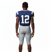 Ensemble de maillots de football américain sublimés à manches courtes, personnalisables OEM/ODM avec nom et numéro d'équipe, pour unisexe, grandes tailles