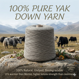 Hilo de Lana de Yak 100% Natural, Fibra Pura Mongol de Alta Calidad, Venta al Por Mayor OEM - Product Image 2