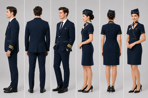 Uniformes de Compagnie Aérienne Personnalisés pour Pilotes et Personnel de Cabine |   Uniformes d'aviation OEM ODM |   Vêtements de travail sur mesure de qualité supérieure pour hommes et femmes - Product Image 2