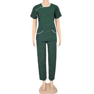 Conjuntos de Uniformes Médicos de Moda con Cuello Redondo para Mujer y Hombre, Tela Jersey de Secado Rápido y Transpirable, Colores y Tallas Personalizables, OEM - Product Image 1