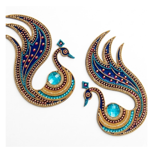 Rangoli Acrílico de Diseño Elegante con Patrón Floral Mandala Multicolor y Cuentas, Decoración Reutilizable para Hogar, Bodas y Eventos de Diwali - Product Image 1