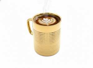 แก้วน้ำชาและกาแฟสแตนเลสเคลือบทองพรีเมียม พร้อมดีไซน์สีทองอร่ามหรูหรา สำหรับใช้ในบ้านและสำนักงาน - Product Image 6