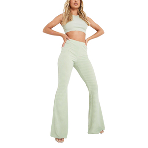 Pantalon large pour femme style hip-hop, taille élastique, devant plat, logo brodé personnalisable – Meilleure vente - Product Image 1