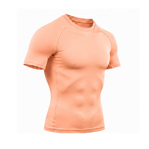 T-shirt de compression pour homme, léger, à séchage rapide, pour la gym, le sport, extensible, vêtements de sport, fournisseur en gros personnalisé, conception OEM - Product Image 4