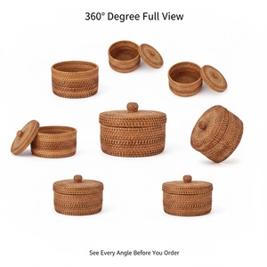 Grand panier de rangement en rotin naturel fait main, écologique, organisateur de maison, vente en gros directe d'usine, OEM - Product Image 6