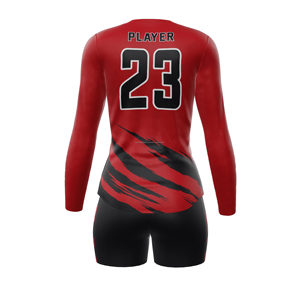 Vente en gros Ensemble de maillots de volley-ball Logo personnalisé Uniformes d'équipe pour femmes Respirant Spandex Séchage rapide Gym Vêtements de sport - Product Image 6