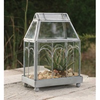 Terrarium en verre borosilicate antique, pot de fleurs, boîte de présentation pour plantes aériennes, support pour plantes succulentes et mousse, décoration artistique
