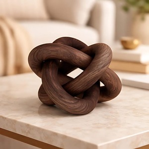 Accessoires photo naturels, décoration rustique, chaîne en bois à 3 maillons pour la maison - Product Image 2