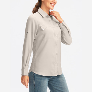 Chemises de pêche streetwear pour femmes, logo personnalisé, tissu polyester et élasthanne, look décontracté, chemises de pêche pour femmes - Product Image 2