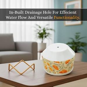 Florero de Diseño Único para Decoración del Hogar y la Oficina, Maceta Pequeña Moderna para Interiores, Mini Maceta Metálica Color Caramelo, Diseño Exclusivo - Product Image 5