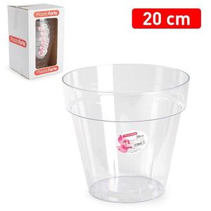 MACETA 20CM Transparente de Plástico para Plantas y Flores de Interior/Exterior - Product Image 3