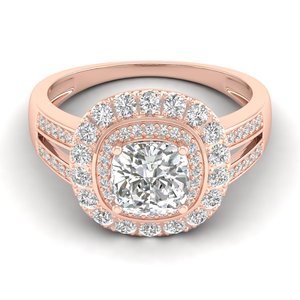 Bague de fiançailles REYES avec halo de moissanite taille brillant de 2,69 carats, en argent sterling 925 de haute qualité, cadeau de mariage, bijoux fins - Product Image 6