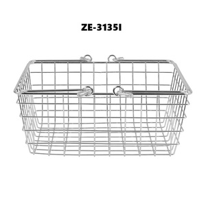 Panier de rangement en fil métallique écologique avec crochets pour l'organisation de la cuisine, rangement des fruits et légumes, design moderne - Product Image 1