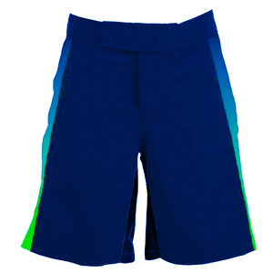 Shorts d'entraînement MMA en polyester/coton bleu, légers, respirants, résistants au rétrécissement, avec bande latérale, pour la gym - Product Image 2