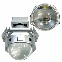 Projecteur de phare antibrouillard bi-LED 3,0 pouces à double lentille, ampoule de phare LED 55W 65W pour rénovation automobile avec support non destructif