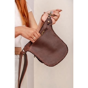 Riñonera OEM Steampunk Retro de piel auténtica para exteriores para chica, riñonera deportiva para teléfono móvil, riñonera de piel auténtica para mujer - Product Image 5