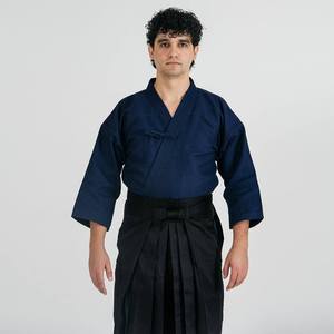 Uniforme de Kendo Hakama Unisex para Artes Marciales, 100% Algodón, Traje de Práctica Tradicional Ligero y Duradero, Azul, para Entrenamiento - Product Image 3