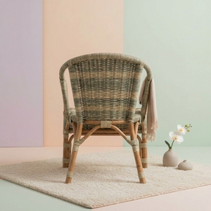 Handmade Weather-Resistant Eco-Friendly Rattan Scandinavian Modern <b>Dining</b> Chair Outdoor Bistro <b>Armchair</b> Garden Seat Wholesale - Product Image 3