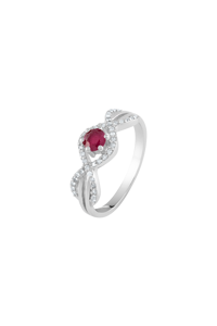 Anillo de Zafiros Múltiples en Plata de Ley 92.5 KLSR-10693 - Product Image 3
