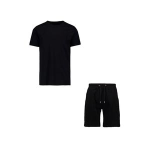 Conjunto de Verano de Dos Piezas para Hombre, Diseño de Logotipo Personalizado, Estilo Urbano, Pantalones Cortos y Camiseta con Lavado Ácido - Product Image 1