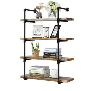 Minimalist Wooden <b>Wall</b> <b>Shelf</b> Three-Layer <b>Storage</b> Rack for Living Room Durable Carved Design Rectangle Shape <b>wall</b> <b>shelf</b> - Product Image 4