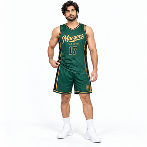 Nuevo Conjunto Deportivo de Baloncesto con Cuello y Aberturas en los Brazos en Contraste, Corte Atlético, 100% Poliéster, Transpirable, de Secado Rápido, Diseñado para Adultos - Product Image 4