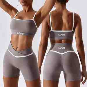 Conjunto de Yoga para Mujer Más Vendido, Sostenible y Elegante, Conjunto de 2 Piezas con Diseño Sólido, Venta al Por Mayor, Último Diseño, Conjunto de Yoga de Color Sólido - Product Image 1