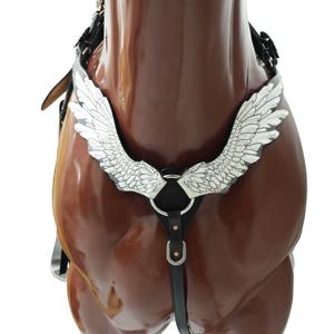 Ensemble de têtière, plastron et collier en cuir western marron de qualité supérieure ADEEFA, toutes tailles, équipement équestre de haute qualité, prix de gros - Product Image 2