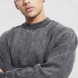 เสื้อฮู้ดดีไซน์กันริ้วรอย เนื้อผ้านุ่ม ระบายอากาศได้ดี สำหรับผู้ชาย ลวดลายย้อมสีแบบแอซิดวอช คอกลม เสื้อสเวตเชิ้ตแบบใหม่ล่าสุดสำหรับผู้ชาย ลวดลายย้อมสีแบบแอซิดวอช - Product Image 6