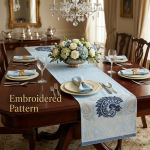 High Demand Elegant Printed <b>Table</b> <b>Runner</b> | Luxury Decorative <b>Table</b> Linen for <b>Dining</b> <b>Table</b> Home Decor | Factory Wholesale Price - Product Image 3