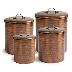White Metal Cylinder <b>Storage</b> <b>Containers</b> With Lids Airtight <b>Kitchen</b> Food Preservation Minimalist Design Tea Coffee Flour Sugar - Product Image 4